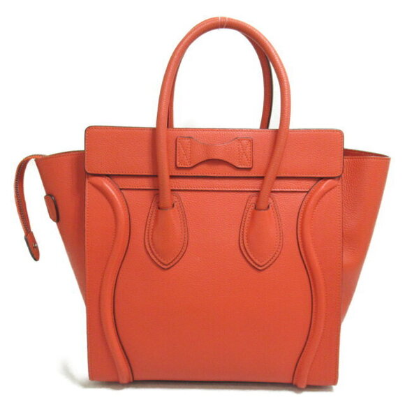 Celine Luggage Tote Bag Leather Orange - Picture 3 of 10